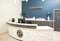 A View of a Hand and Stone Massage Spa Front Desk
