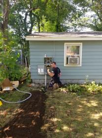 After a completed local electricians project in the  area