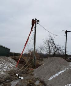 Before a completed electrician contractor project in the  area