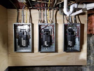 A recent electric panel service job in the  area
