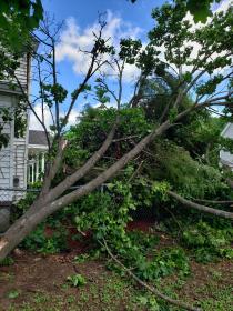 Before a completed home electrical repair project in the  area