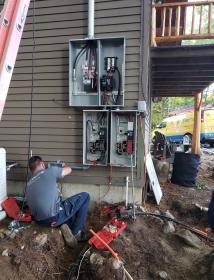 A recent electricians job in the  area