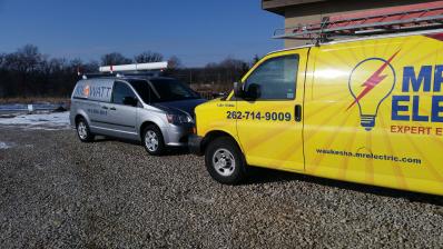 A recent electrician job in the  area