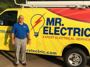 Service vehicle for Mr. Electric of Rogers