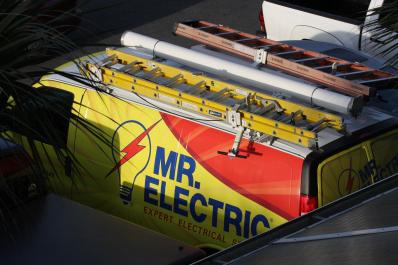 Service vehicle for Mr. Electric of Brunswick & New Hanover Counties