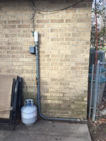 Before a completed home electrical contractors project in the  area